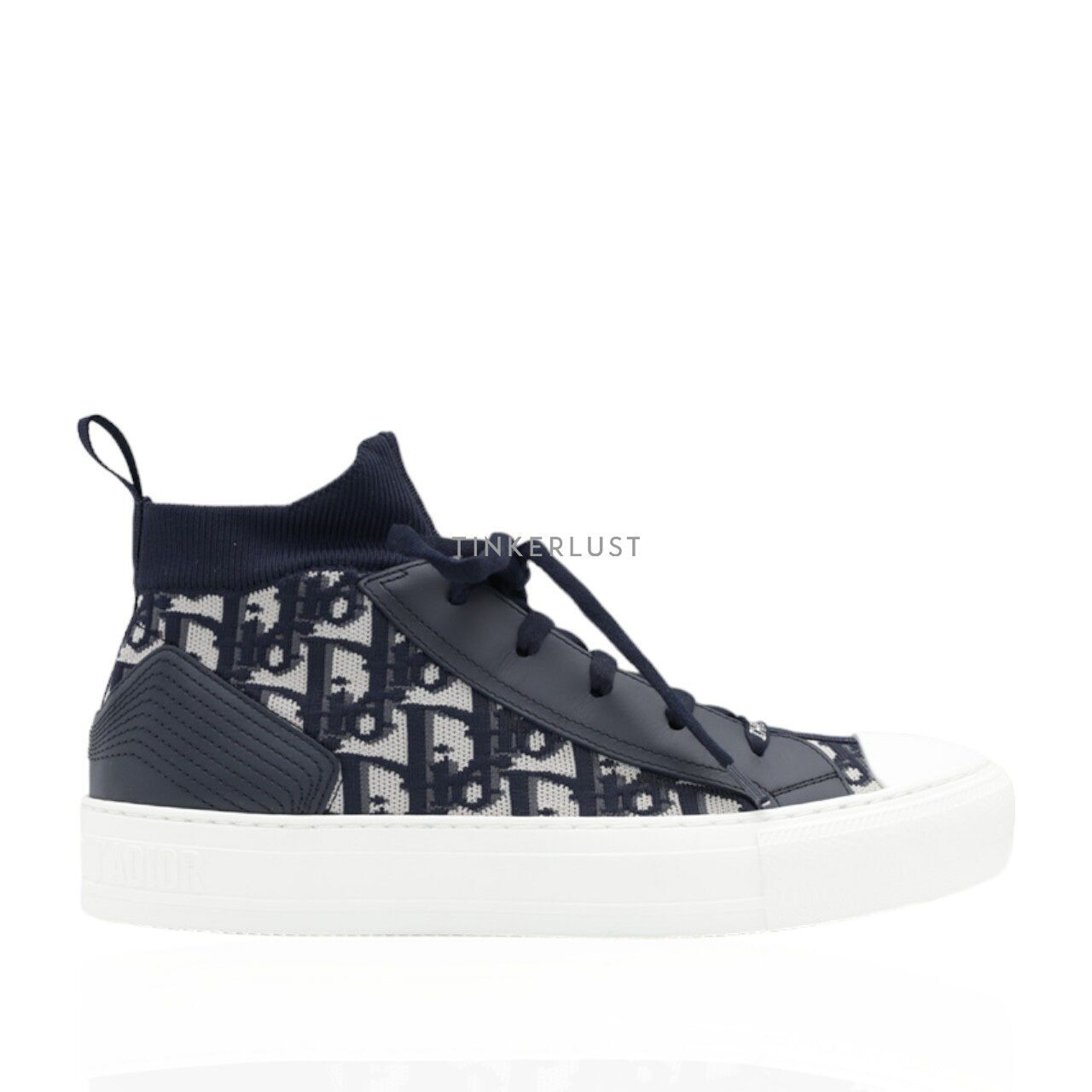 Christian Dior Walk'n'Dior Oblique Mid-Top Beige/Dark Blue Sneaker