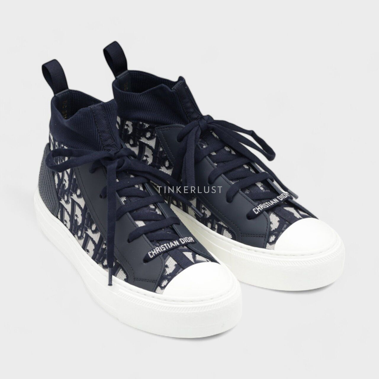 Christian Dior Walk'n'Dior Oblique Mid-Top Beige/Dark Blue Sneaker